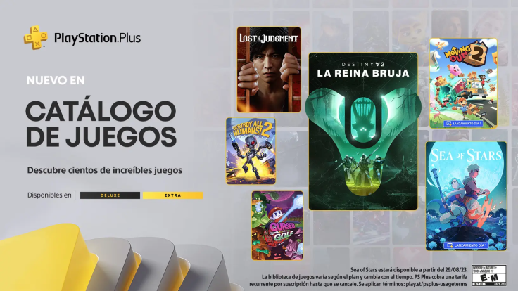 Catálogo  de PlayStation Plus para&nbsp;Agosto